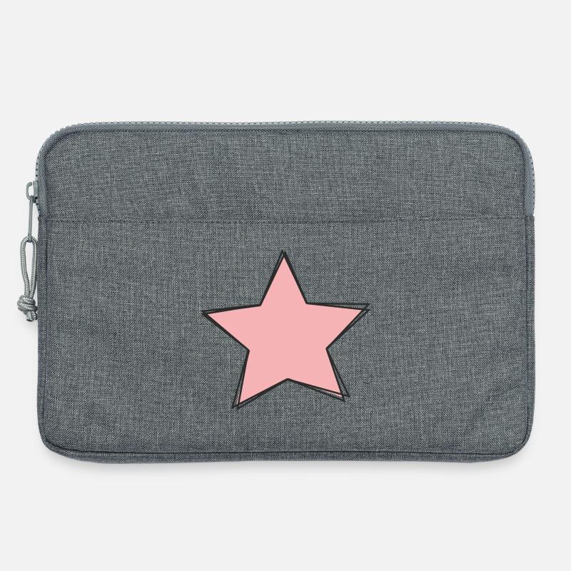Rosa Stern Design - Laptoptasche 13" - Grau meliert