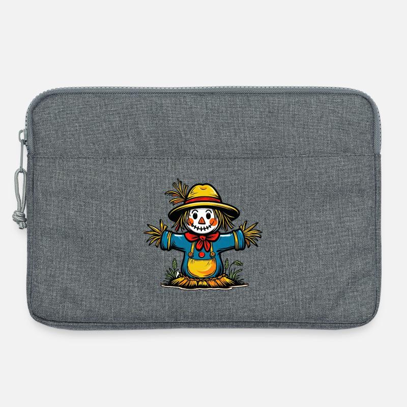 Strohmann Halloween Design - Laptoptasche 13" - Grau meliert