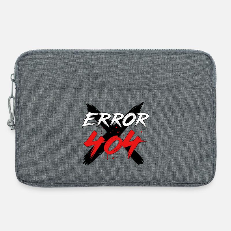 404-Fehler-Glitch-Zeichen - Laptoptasche 13" - Grau meliert