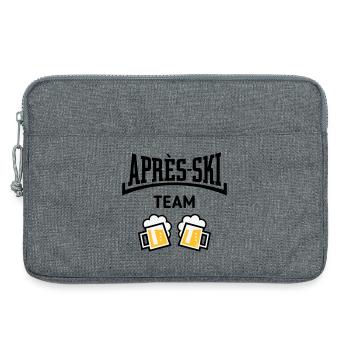 Après-Ski Team (Bier Apres Ski Konkav / POS 3C) - Laptoptasche 13" - Grau meliert - Vorne