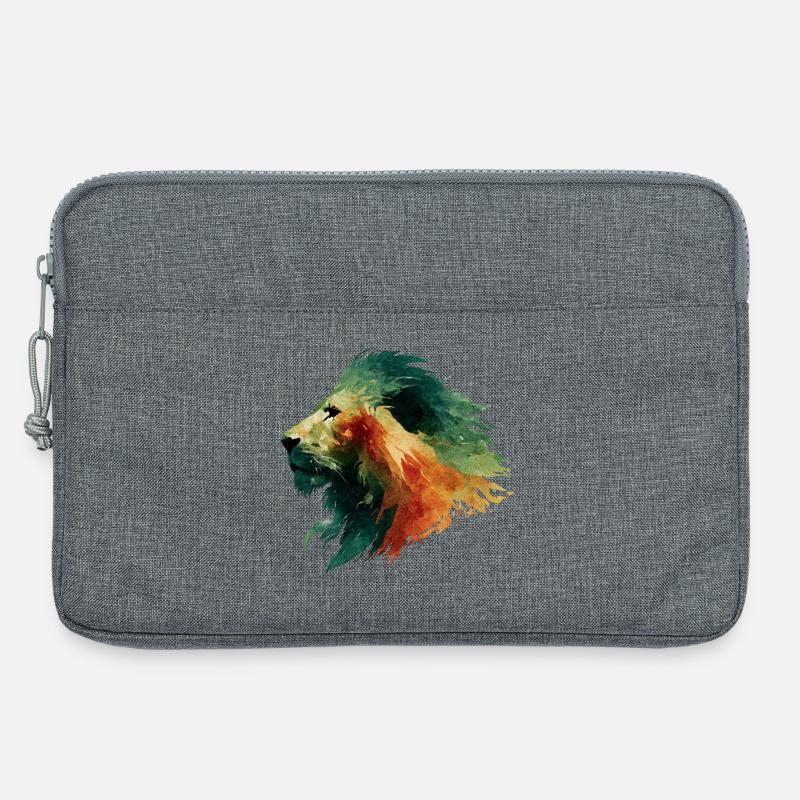 Löwenkopf Wasserfarbe - Laptoptasche 13" - Grau meliert