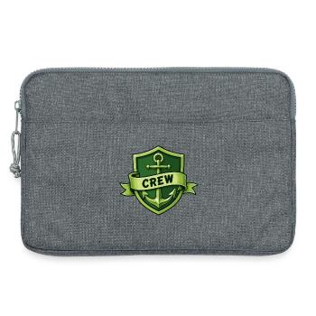 Crew Schild Anker Grafik - Laptoptasche 13" - Grau meliert - Vorne