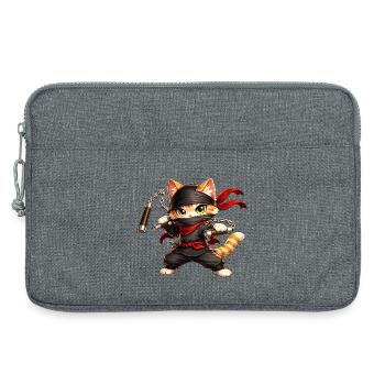 Ninja Katze - Laptoptasche 13" - Grau meliert - Vorne
