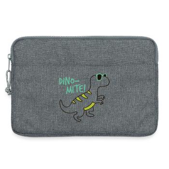 Cooler Dinosaurier Dino-Mite Sonnenbrille Fun - Laptoptasche 13" - Grau meliert - Vorne