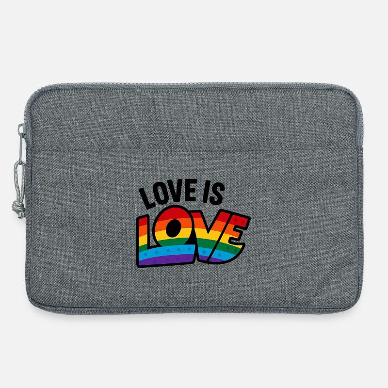 Liebe ist Regenbogen Vielfalt - Laptoptasche 13" - Grau meliert