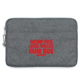 If you want it quiet, ride the bus - Laptop bag 13" - heather grey - Front