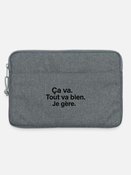 Es ist okay: Alles ist gut, ich schaffe das - Laptoptasche 13" - Grau meliert