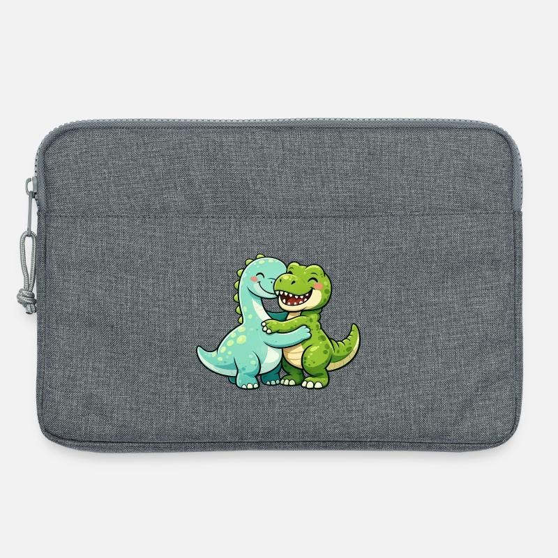Cuddly dinosaurs - Laptop bag 13" - heather grey