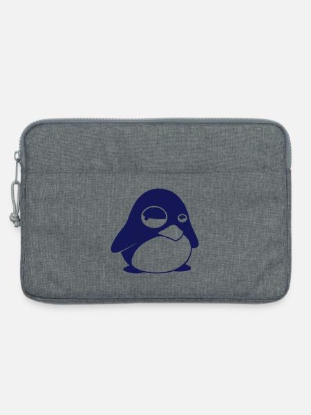 TUX Pinguin, LINUX v2.0 - Laptoptasche 13" - Grau meliert