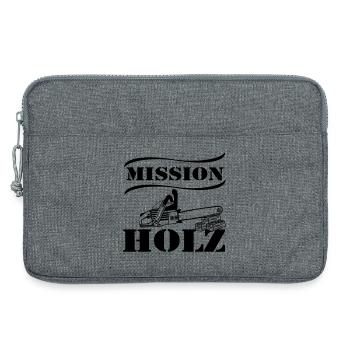 Motorsäge , Kaminholz , Mission Brennholz(25) - Laptoptasche 13" - Grau meliert - Vorne