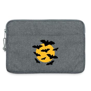 Bats & Moon - Laptop bag 13" - heather grey - Front