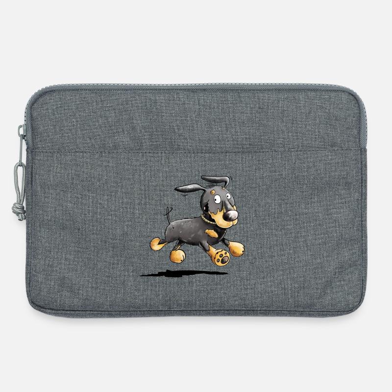 Flotter Dackel - Dachshund - Teckel - Geschenk - Laptoptasche 13" - Grau meliert