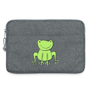 grenouille - Sacoche pour ordinateur portable 13 pouces - gris chiné - Devant