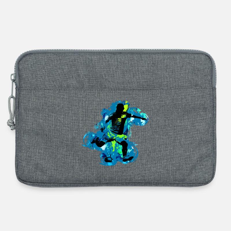 Fussball - Laptoptasche 13" - Grau meliert