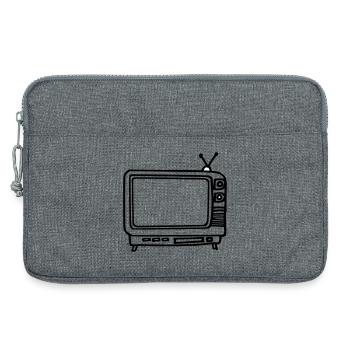 la télé - Sacoche pour ordinateur portable 13 pouces - gris chiné - Devant