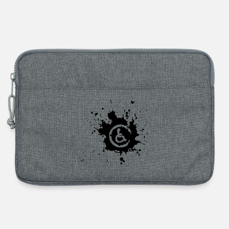 Bild Rollstuhl Behinderte Farbspritzer * - Laptoptasche 13" - Grau meliert