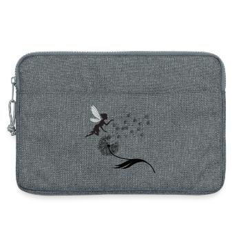 Feenflug-Silhouette mit Staub - Laptoptasche 13" - Grau meliert - Vorne