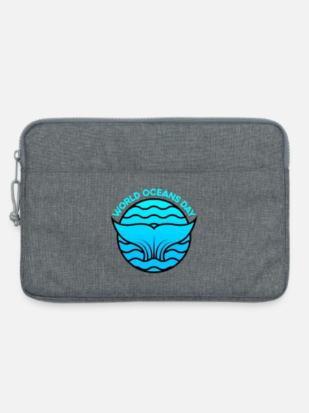 Welttag der Ozeane - Laptoptasche 13" - Grau meliert