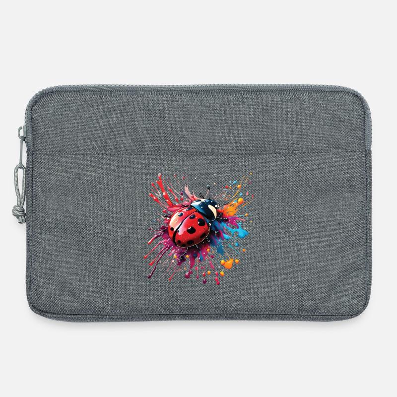 Buntes Marienkäfer-Design, kein Text - Laptoptasche 13" - Grau meliert