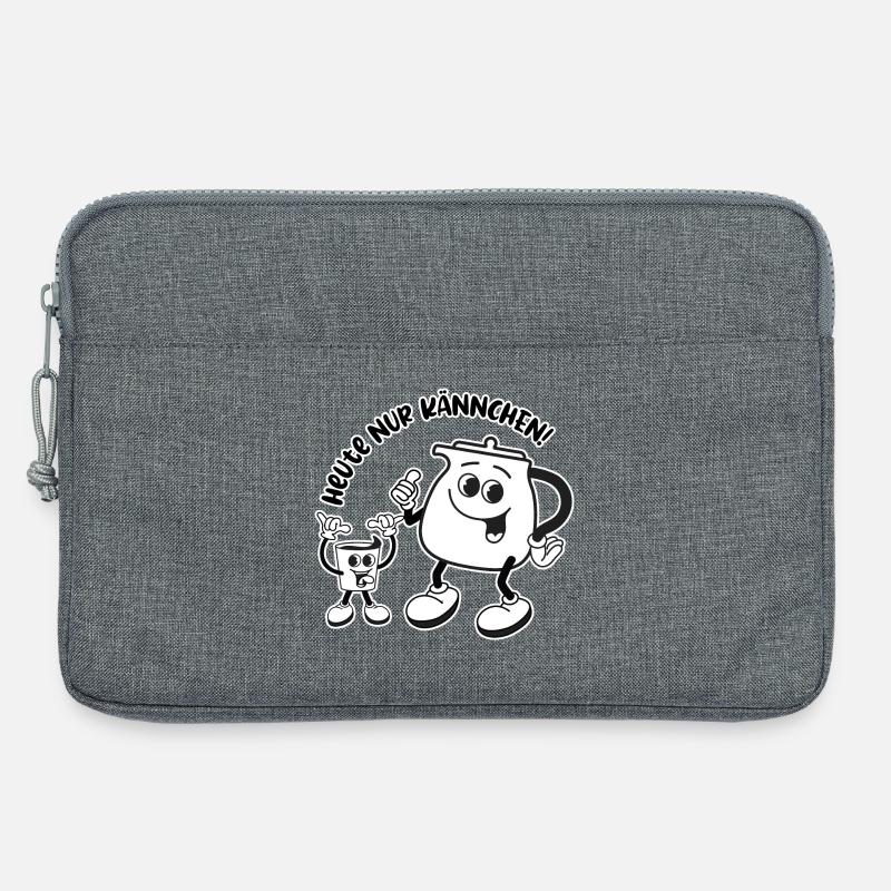 Heute nur Kännchen - Wird ein harter Tag! - Laptoptasche 13" - Grau meliert