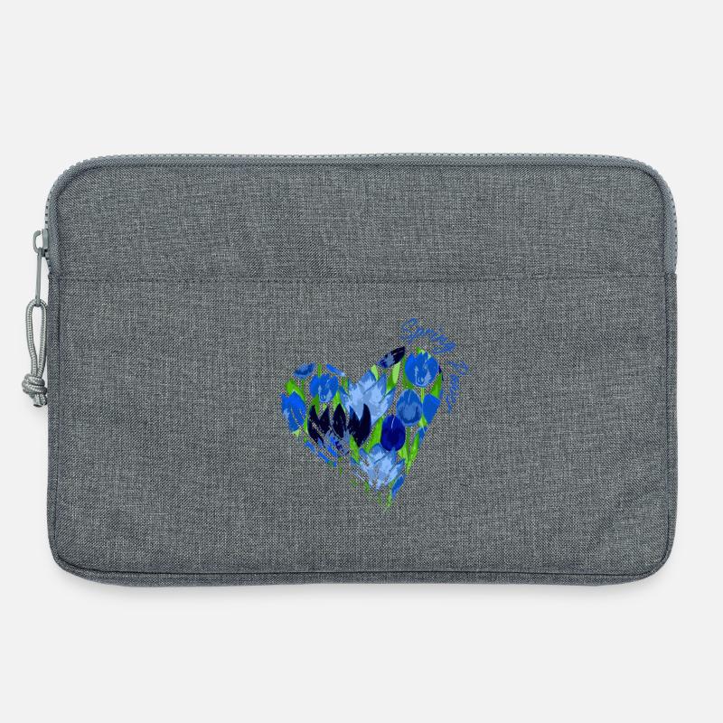 Blue Tulip Heart: Spring Power - Laptoptasche 13" - Grau meliert