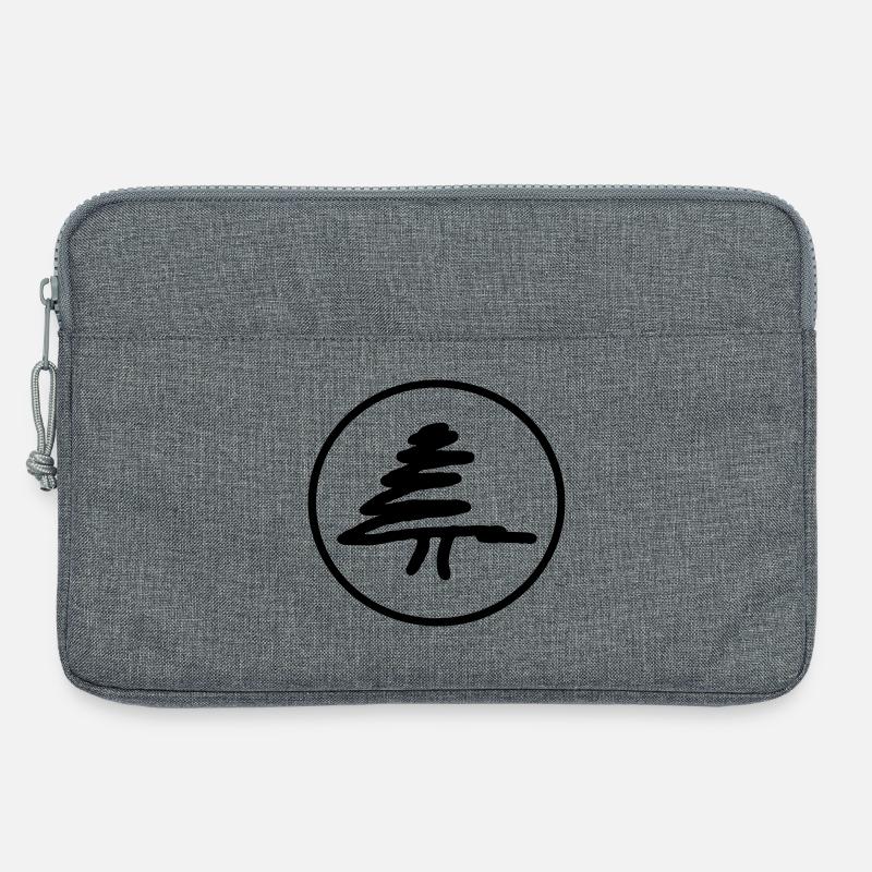 Fir tree in a circle - Laptop bag 13" - heather grey