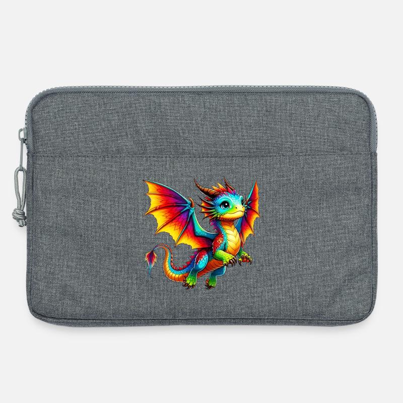 Drache - Laptoptasche 13" - Grau meliert