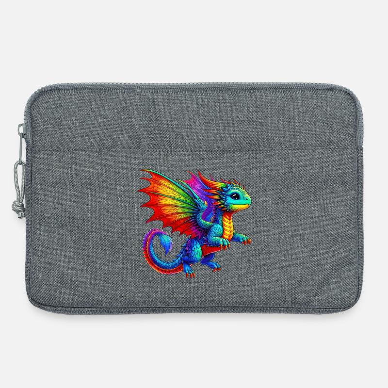 Drache - Laptoptasche 13" - Grau meliert
