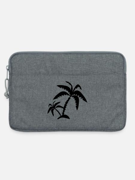 Zwei Palmen - Laptoptasche 13" - Grau meliert