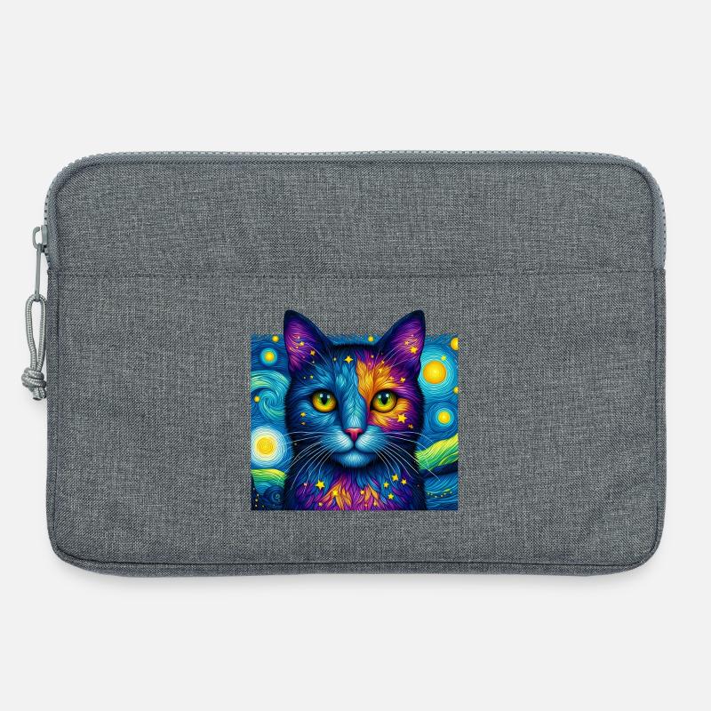 Katze - Laptoptasche 13" - Grau meliert