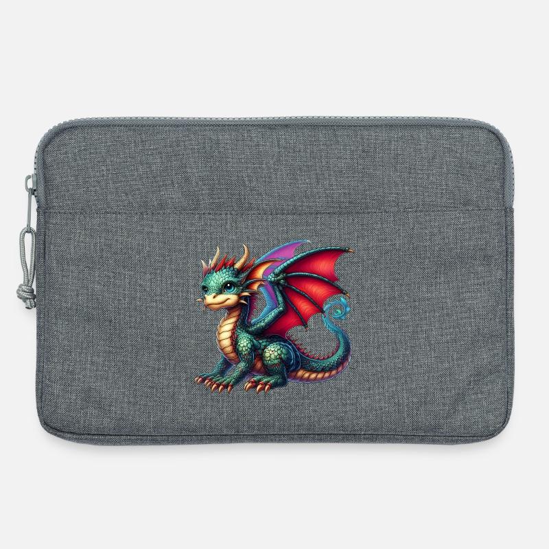 Drache - Laptoptasche 13" - Grau meliert