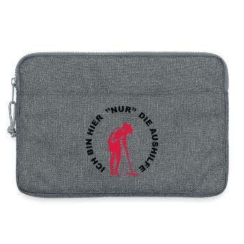 Frau beim Putzen Silhouette - Laptoptasche 13" - Grau meliert - Vorne