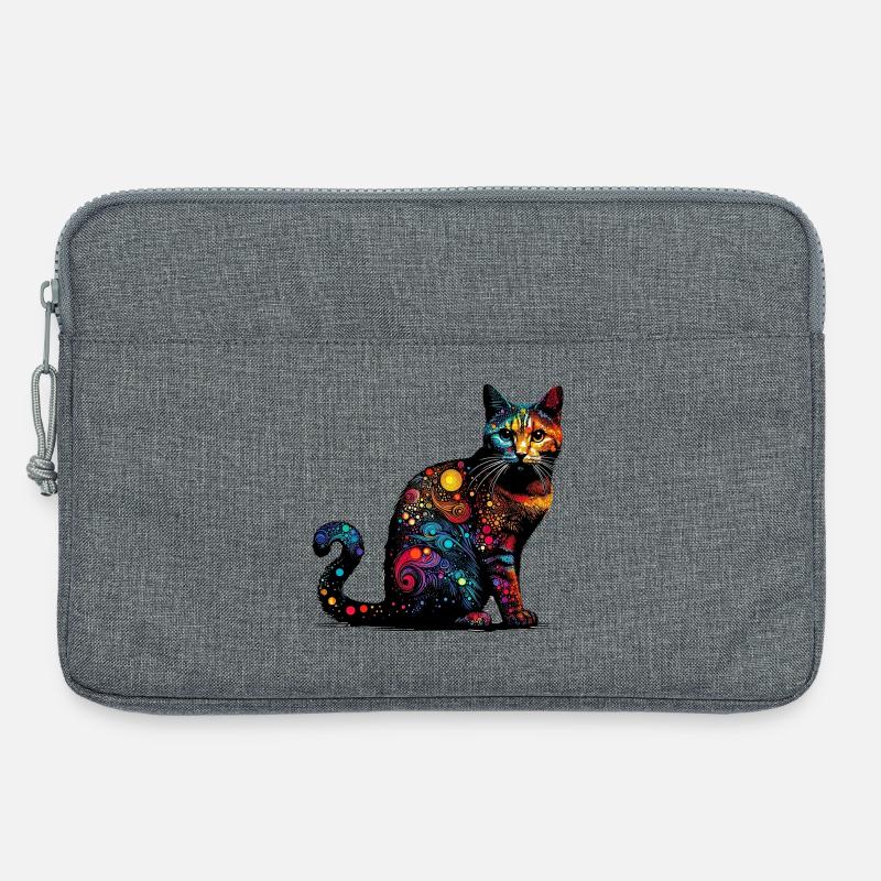 Katze - Laptoptasche 13" - Grau meliert