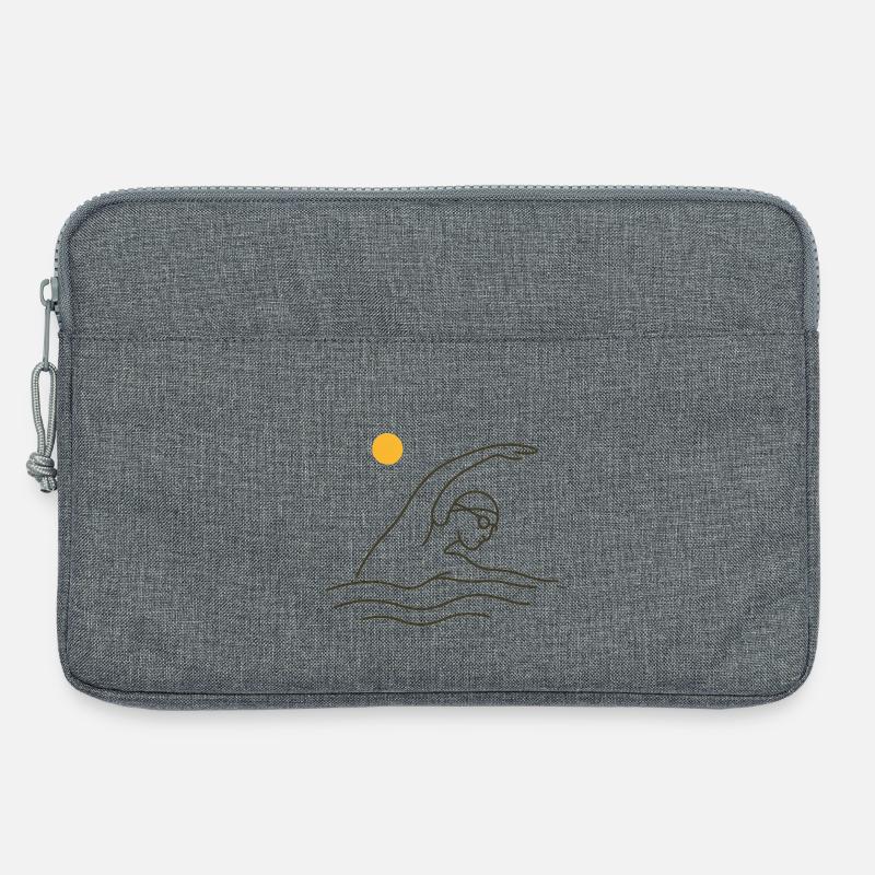 Schwimmen - Laptoptasche 13" - Grau meliert