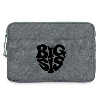 big sis - Laptop bag 13" - heather grey - Front