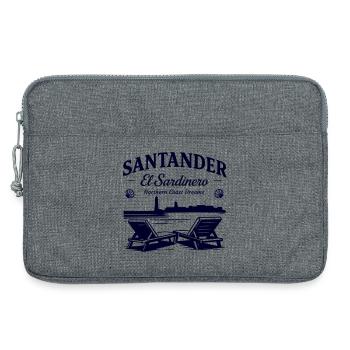 Plage de Santander El Sardinero - Rêve de la côte nord - Sacoche pour ordinateur portable 13 pouces - gris chiné - Devant