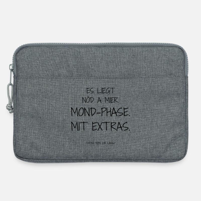 Statement-Design – Ironie trifft Alltag - Laptoptasche 13" - Grau meliert