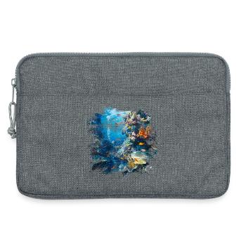 Korallenriff Blau Unterwasserwelt - Laptoptasche 13" - Grau meliert - Vorne