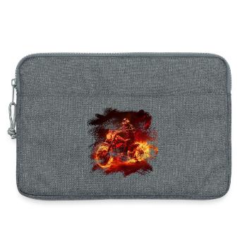 Feuerbike-Rider - Laptoptasche 13" - Grau meliert - Vorne