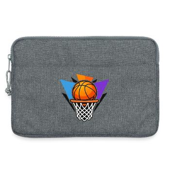 Basketball-Basketball-Basketball-Grafik-Dunk-Kunst - Laptoptasche 13" - Grau meliert - Vorne