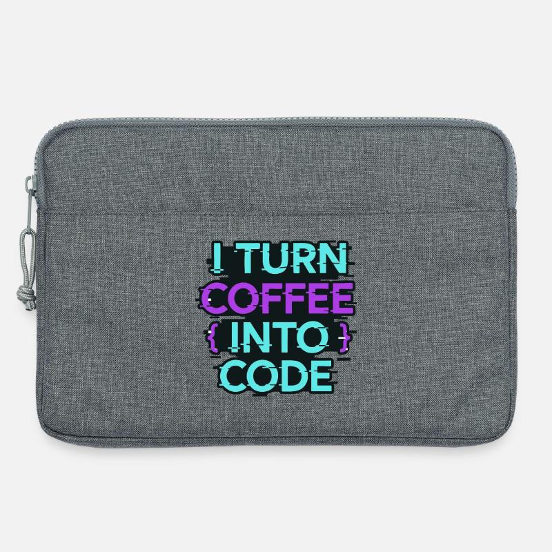 I Turn Coffee Into Code - Laptop bag 13" - heather grey