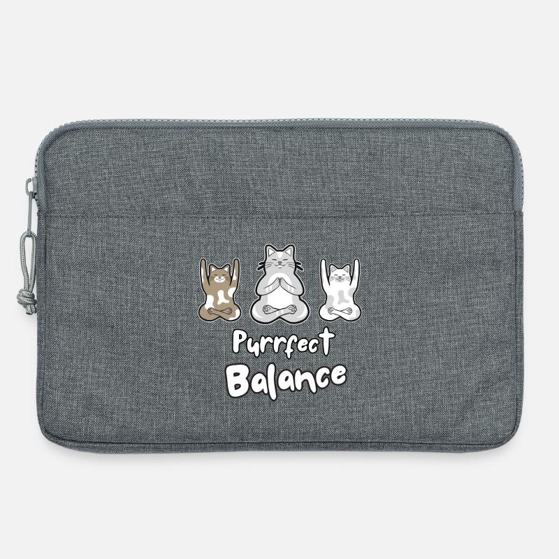 Purrfektes Gleichgewicht – CAT - Laptoptasche 13" - Grau meliert