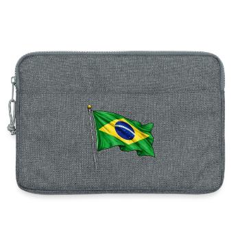 Brasilien Flagge - Laptoptasche 13" - Grau meliert - Vorne