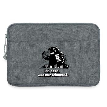 Monster isst, was ihm schmeckt - Laptoptasche 13" - Grau meliert - Vorne