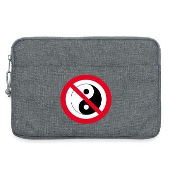 Forbidden Yin Yang: anti-balance symbol - Laptop bag 13" - heather grey - Front