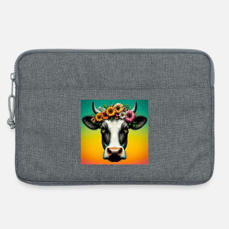 Kuh - Laptoptasche 13" - Grau meliert