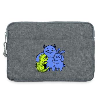 cute monsters - Laptop bag 13" - heather grey - Front