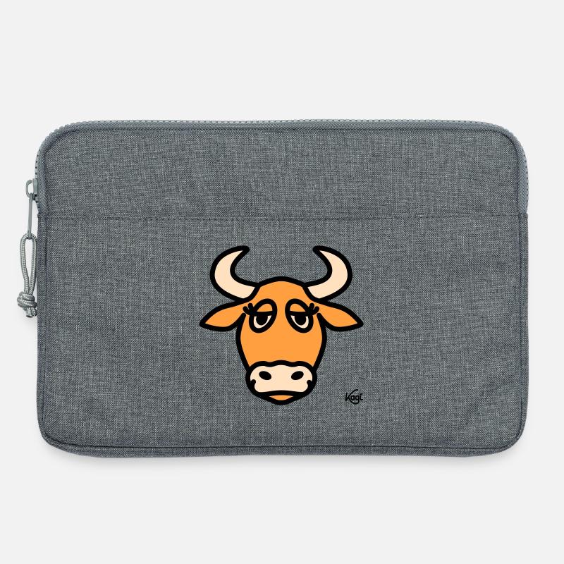 Stier groß - Laptoptasche 13" - Grau meliert
