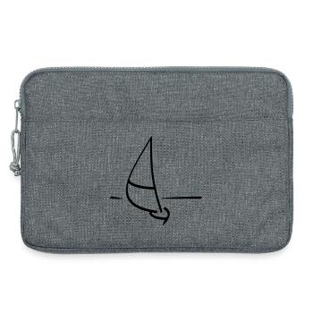 Sailboat - Laptop bag 13" - heather grey - Front