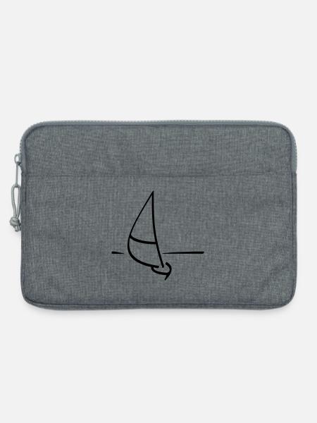 Sailboat - Laptop bag 13" - heather grey